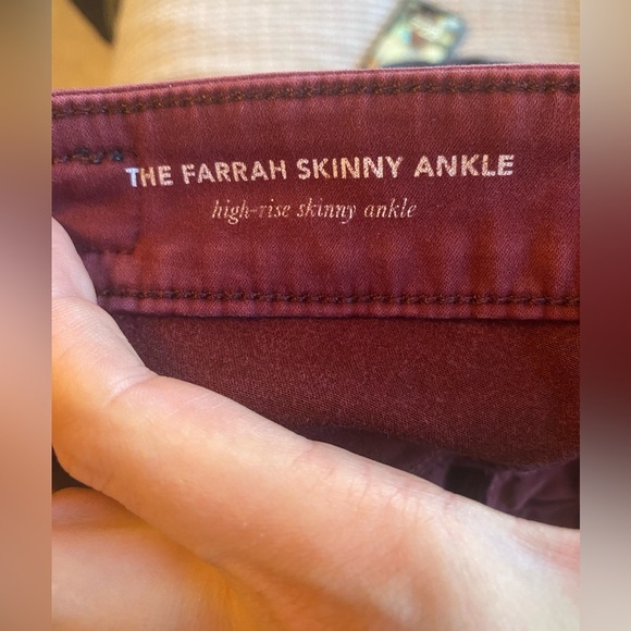 AG Maroon High Rise Skinny Jeans - Picture 5 of 9
